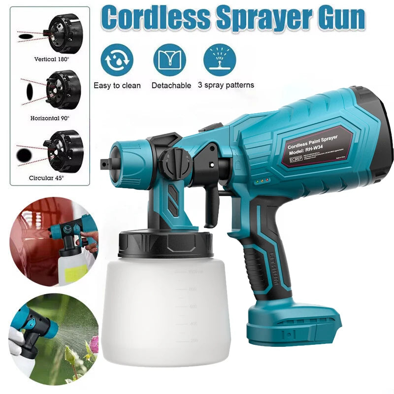 Magic Cordless Paint Sprayer – 3 Modes | 2-Hour Battery | Pro Finish at Home