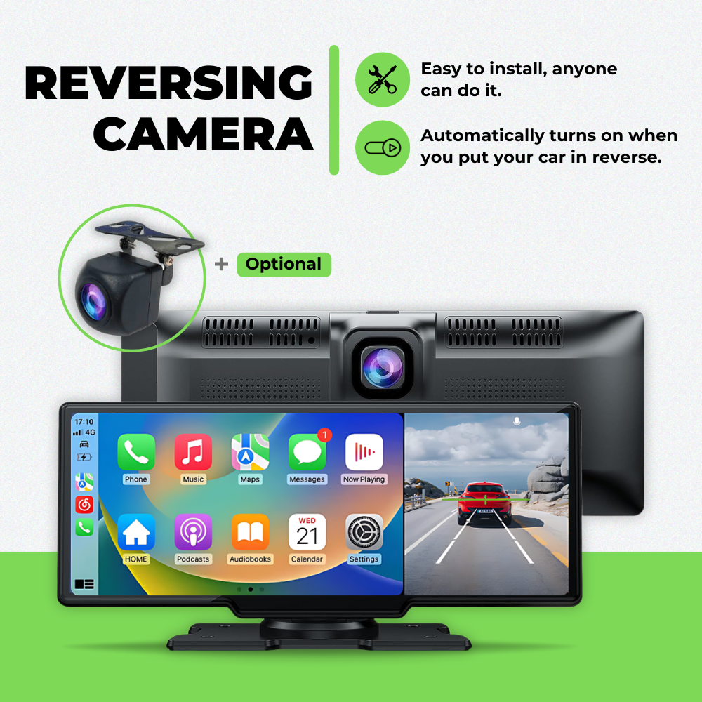ClearSync 4K – 10" Smart Dash & Reverse Cam