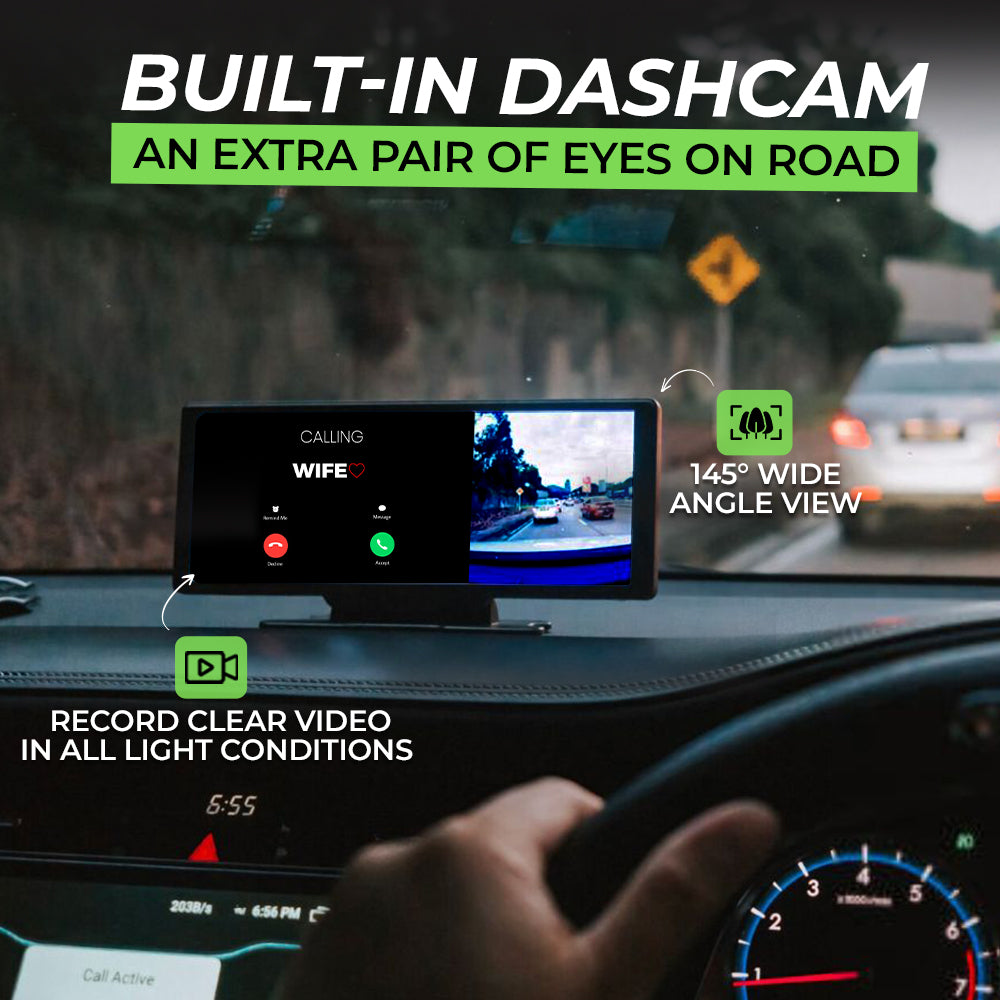 ClearSync 4K – 10" Smart Dash & Reverse Cam