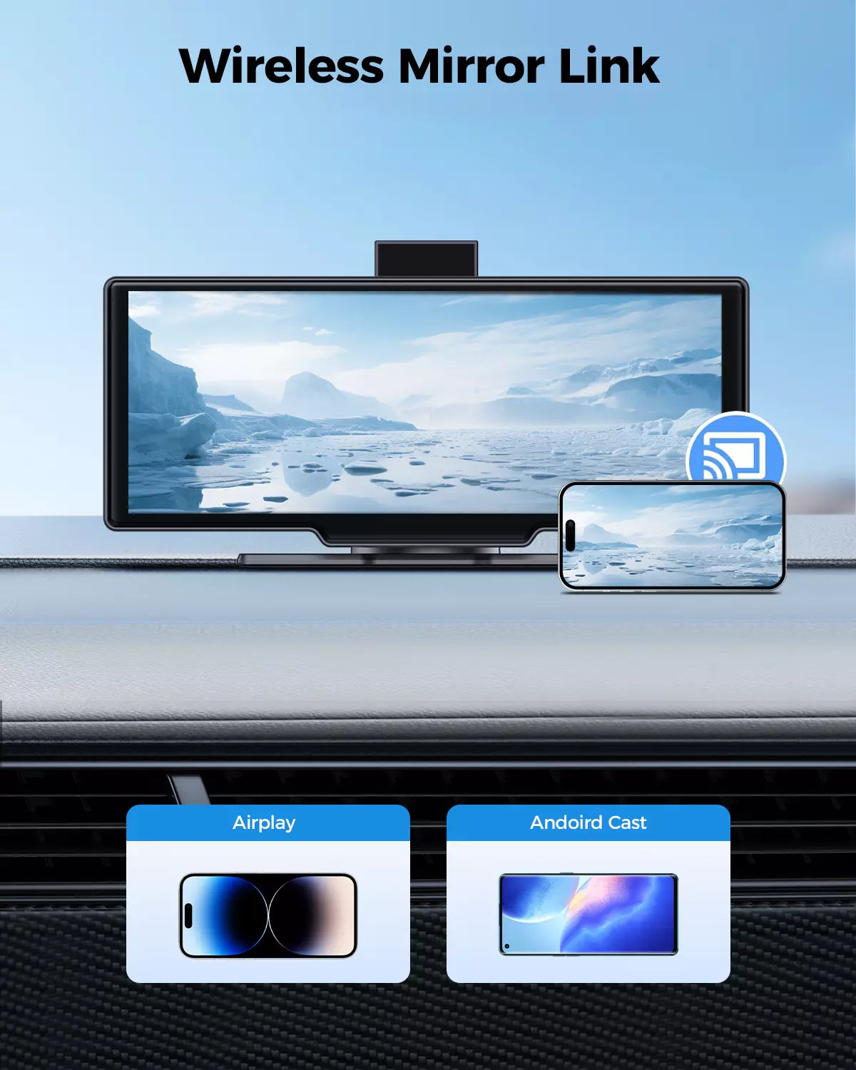 ClearSync 4K – 10" Smart Dash & Reverse Cam