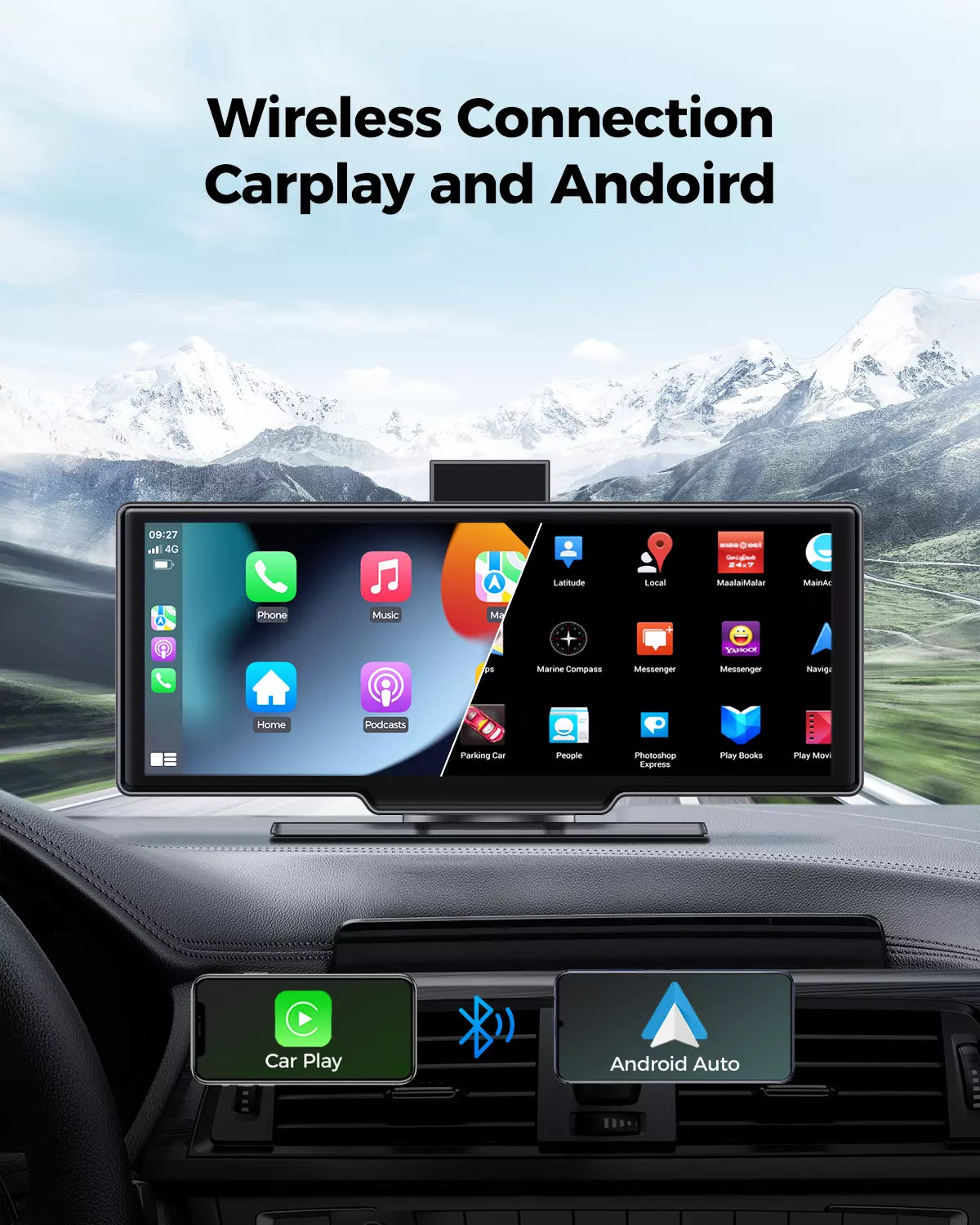 ClearSync 4K – 10" Smart Dash & Reverse Cam