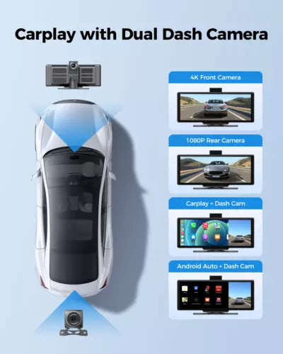 ClearSync 4K – 10" Smart Dash & Reverse Cam